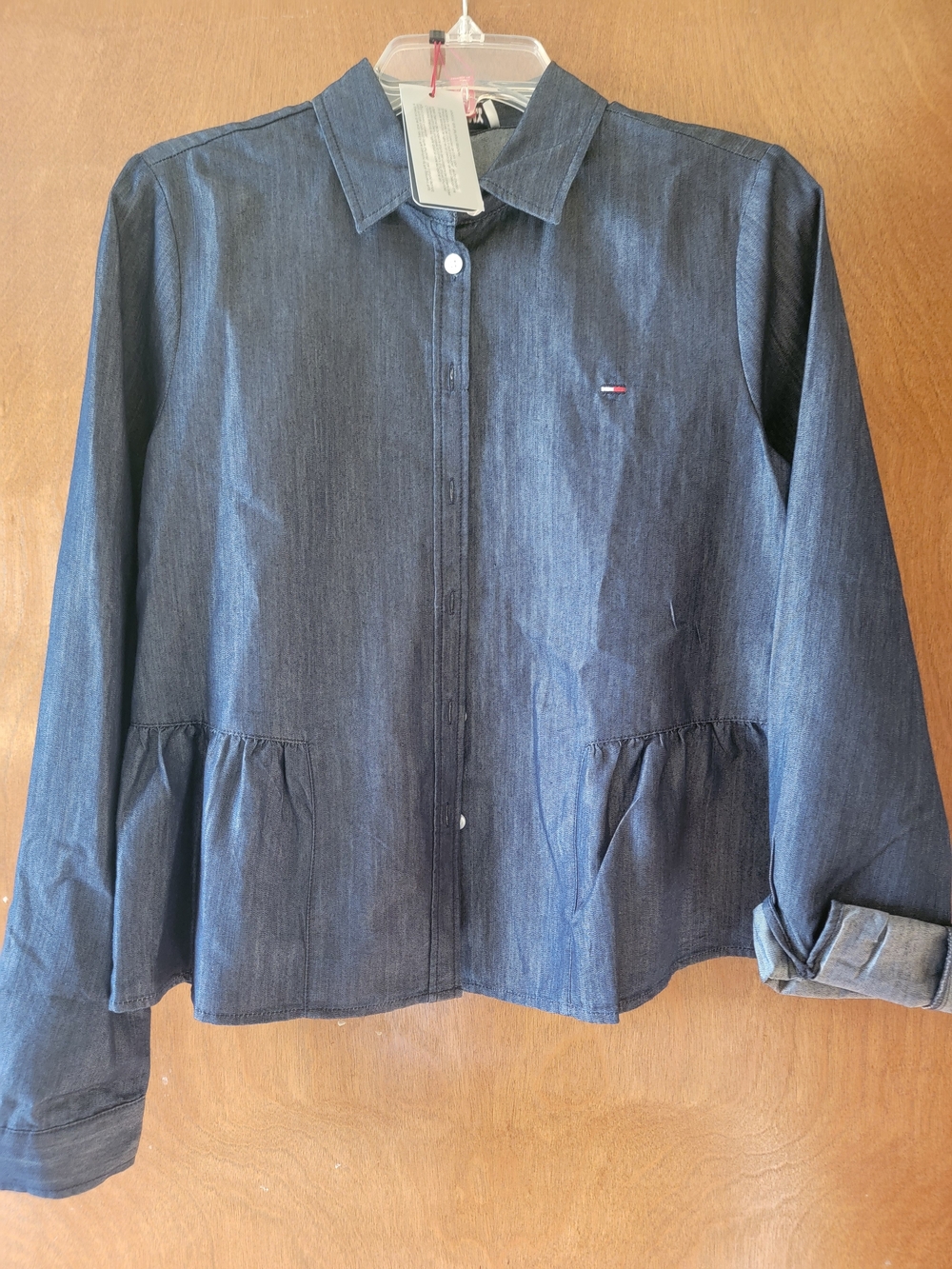Tommy Hilfiger Indigo Denim Peplum Shirt